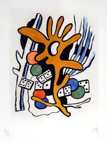 Radierung Und Aquatinta Leger - Les Dominos