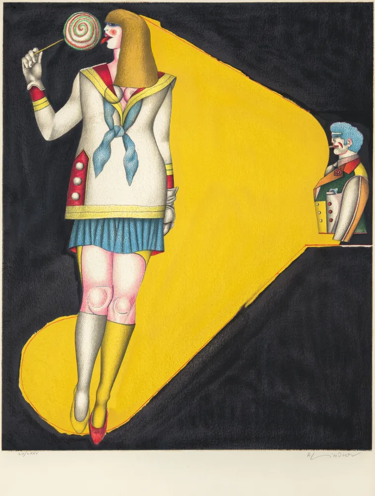 Lithographie Lindner - Lolly Pop
