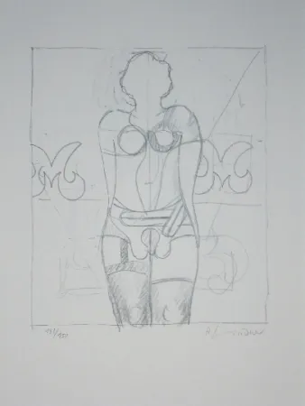 Lithographie Lindner - Marylin was here 5