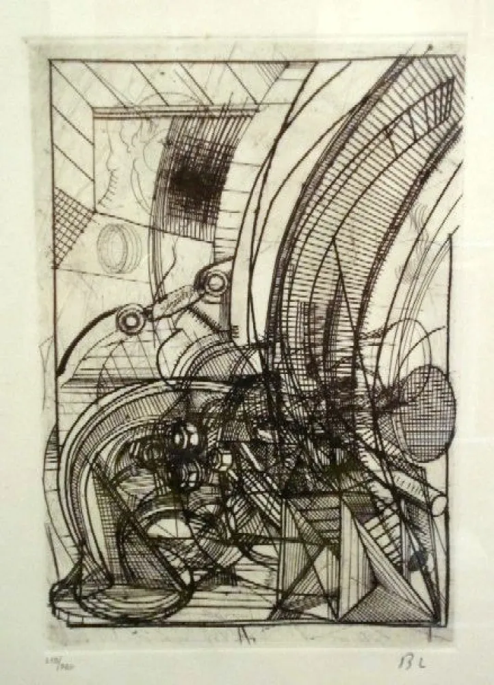 Radierung Luginbühl - Kleiner Stengel (Plan für Stengel)