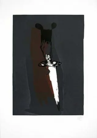 Holzschnitt Lüpertz - Versteinerte Tropfen II