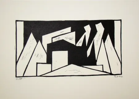 Holzschnitt Maatsch - Composition, 1924