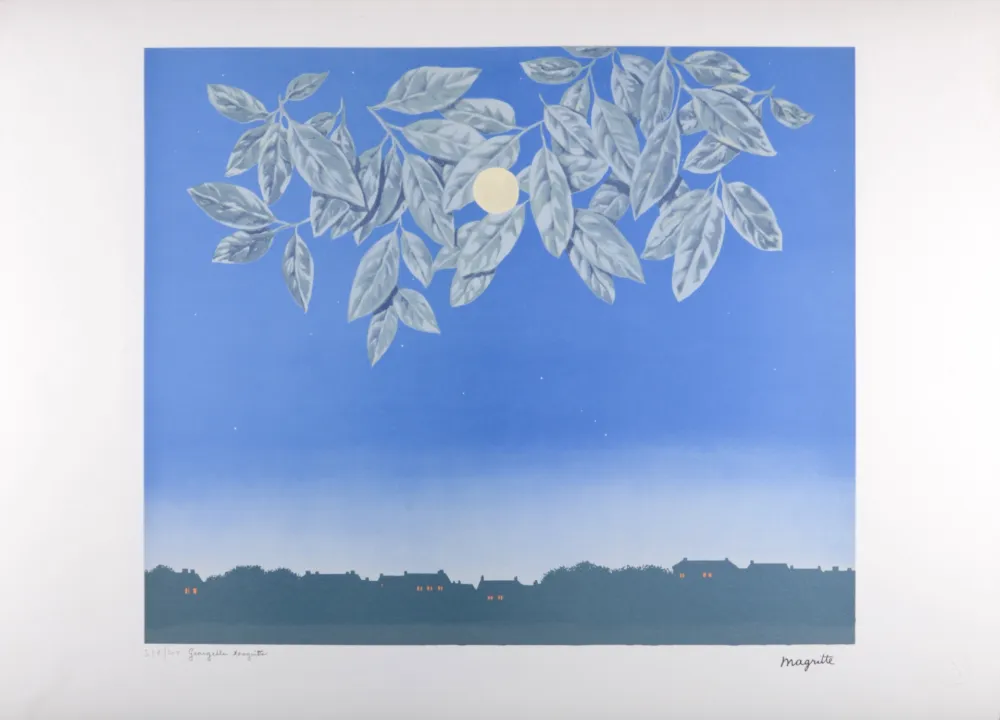 Lithographie Magritte - La Philosophie et la Peinture : La page blanche, C. 197