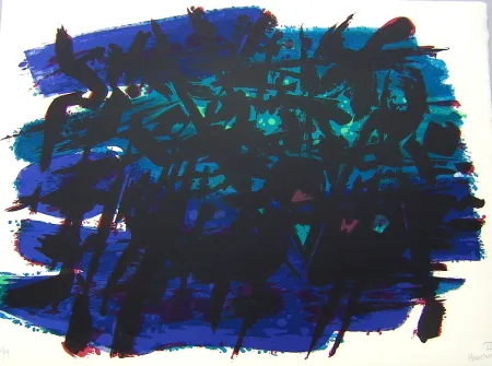 Lithographie Manessier - Suite de Paques II, L'Arrestation de Jésus