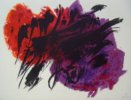 Lithographie Manessier - Suite de Paques IV, Les Tortures