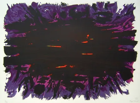 Lithographie Manessier - Suite de Paques XII, Le Tombeau gardé