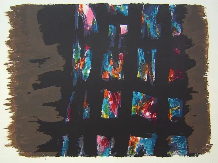 Lithographie Manessier - Suite de Paques,III, L'Emprisonnement 