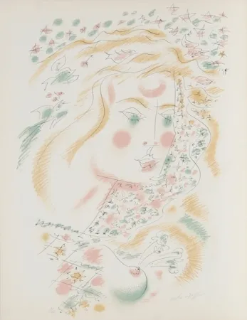 Lithographie Masson - Le Philosophe au Papillon from Je Reve Portfolio