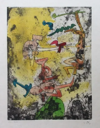 Radierung Und Aquatinta Matta - Centre noeuds (Planche 9)