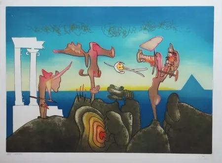 Radierung Und Aquatinta Matta - L'Arc obscur des heures