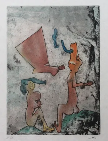 Radierung Und Aquatinta Matta - Vivante mortalité (Planche 7)