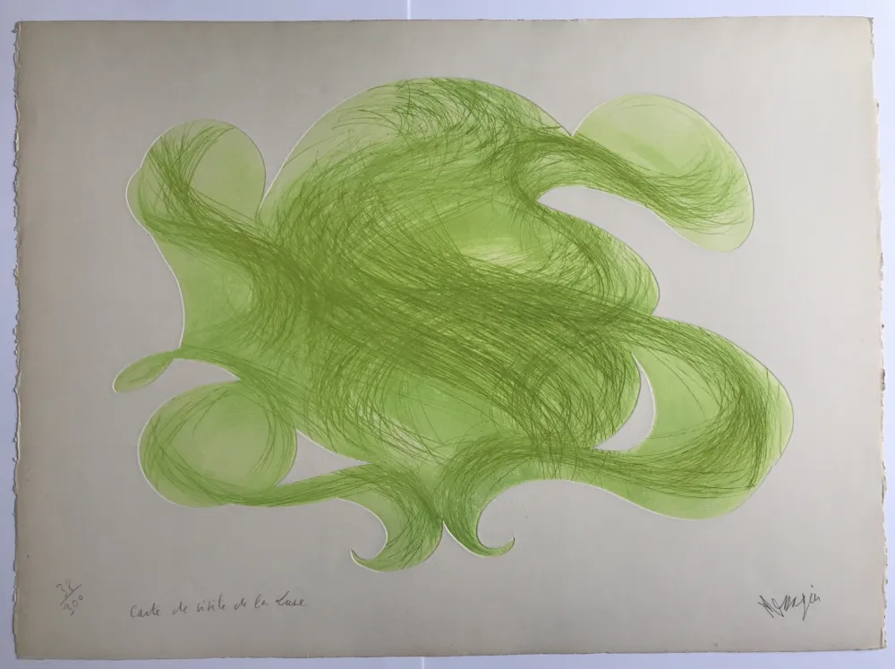 Kaltnadelradierung Messagier - Carte de visite de la lune