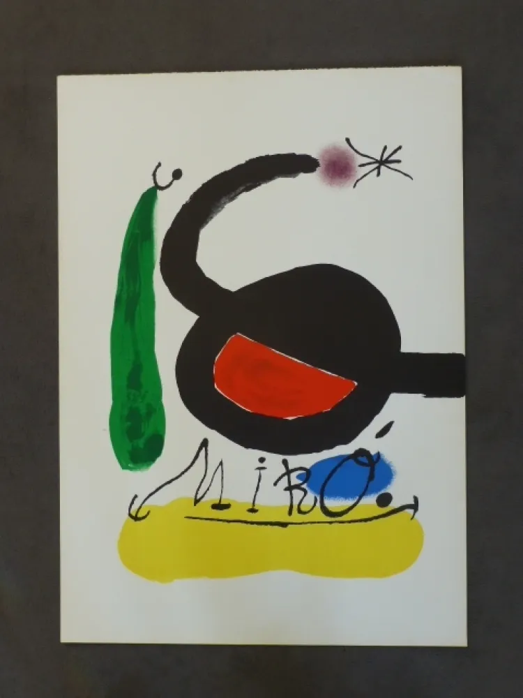 Lithographie Miró - Affiche avant la lettre pour DLM 164/165