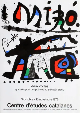 Plakat Miró - Affiche originale 