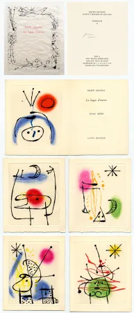 Illustriertes Buch Miró - René Crevel. LA BAGUE D'AURORE. 6 eaux-fortes originales de Miró (1957).