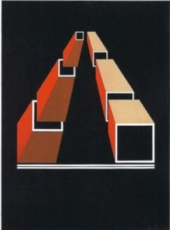 Lithographie Molins - Falsaciones del triangulo de Penrose 14