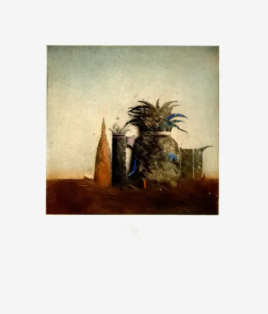 Radierung Und Aquatinta Mordstein - Stilleben / Still Life