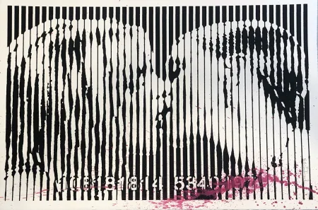 Siebdruck Mr. Brainwash - Freedom Kiss (Pink Splash)