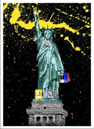Siebdruck Mr. Brainwash - Liberty