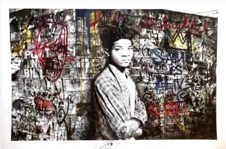 Siebdruck Mr. Brainwash - Samo is alive