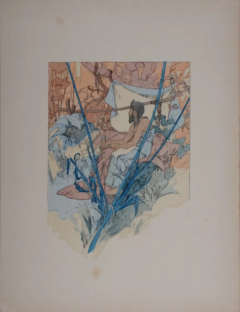 Lithographie Mucha - Rama, Poème dramatique en trois Actes