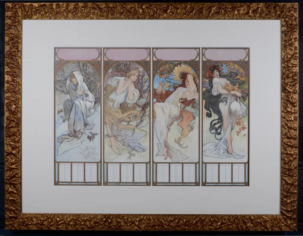Lithographie Mucha - The Seasons (one sheet), 1897