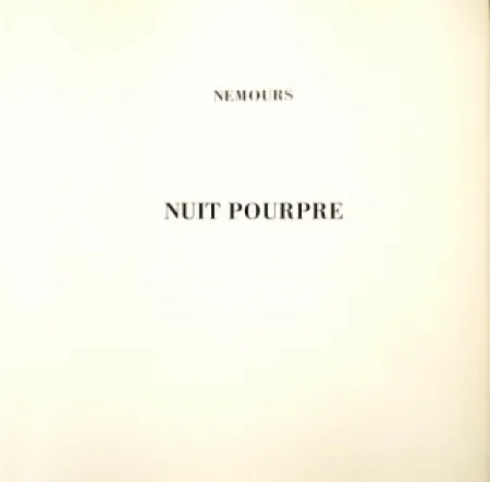 Illustriertes Buch Nemours - Nuit Pourpre