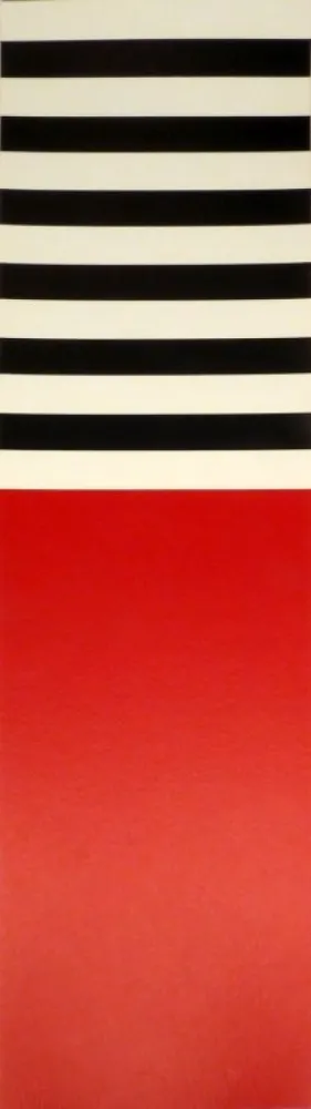 Siebdruck Nemours - Rot – weiss – schwarz