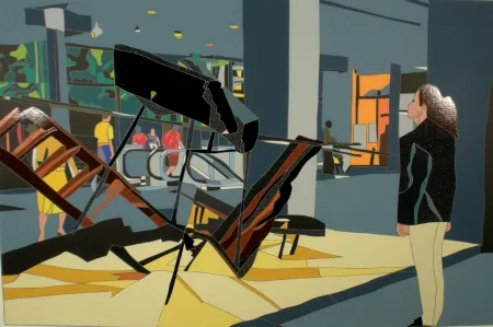 Siebdruck Nespolo - Giusy e De Suvero