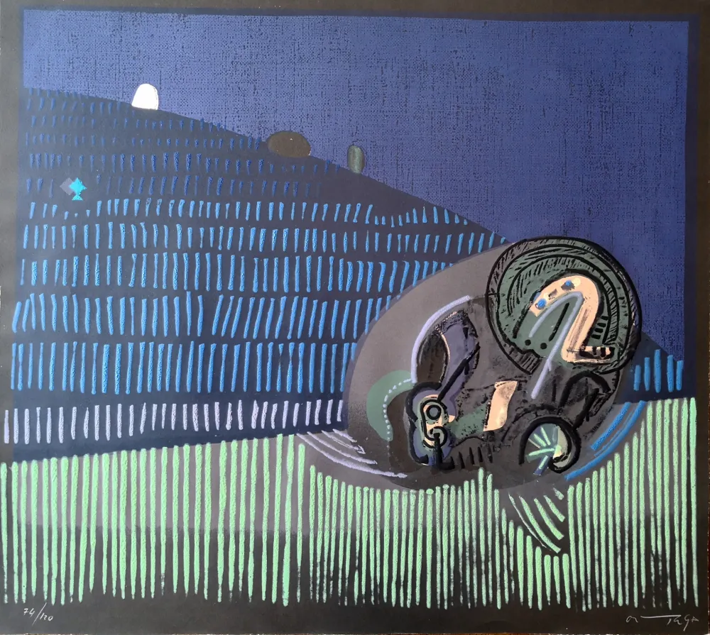 Linolschnitt Ortega - Composizione