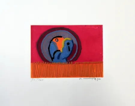 Radierung Ortega - Uccelli