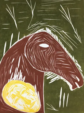 Linolschnitt Paladino - Senza titolo