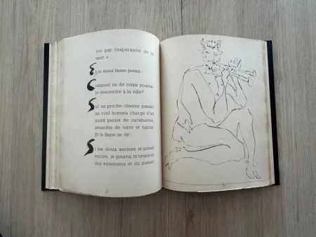 Illustriertes Buch Picasso - Deux Contes. Le Centaure Picador. Le crepuscule d'un Faune. Gravures de Pablo Picasso.