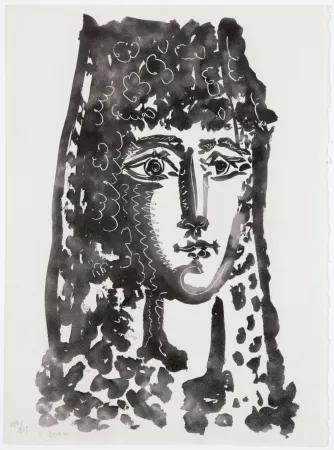 Aquatinta Picasso - Femme à la mantille