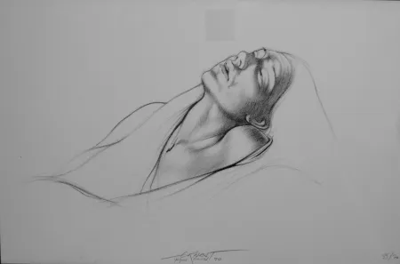 Lithographie Pignon-Ernest - Portrait