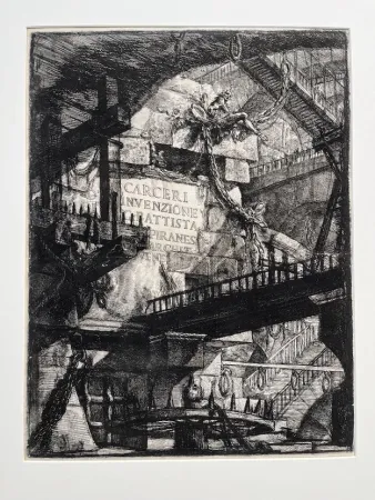 Radierung Piranesi - Carceri d'invenzione frontispicio