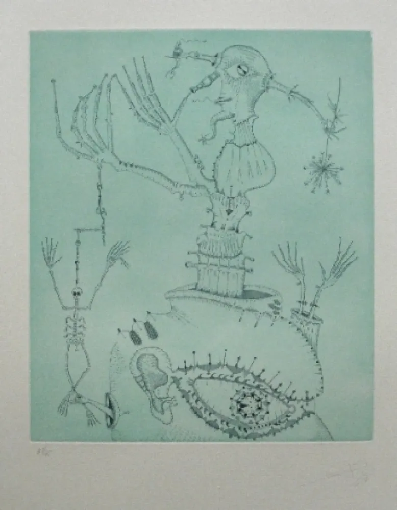 Radierung Und Aquatinta Ponç - Hommage à Bruhegel