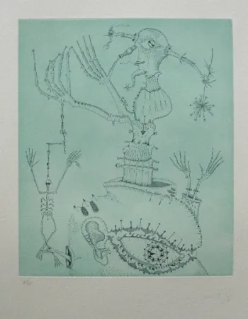 Radierung Und Aquatinta Ponç - Hommage à Bruhegel