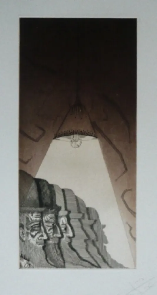 Radierung Und Aquatinta Ponç - Kafka 2