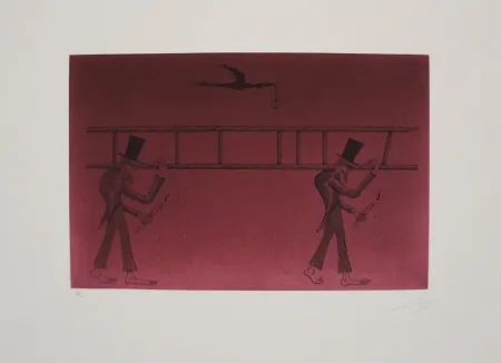 Radierung Und Aquatinta Ponç - Nocturno