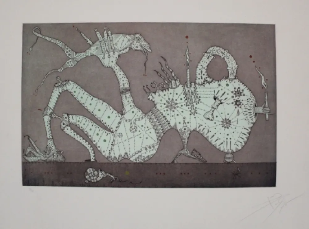 Radierung Und Aquatinta Ponç - Onanista