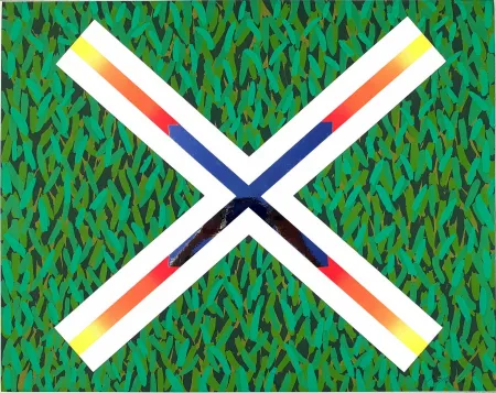 Siebdruck Pozzati - Croce di Sant'Andrea