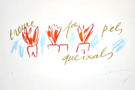 Linolschnitt Ràfols Casamada - Treure Foc Pels Queixals