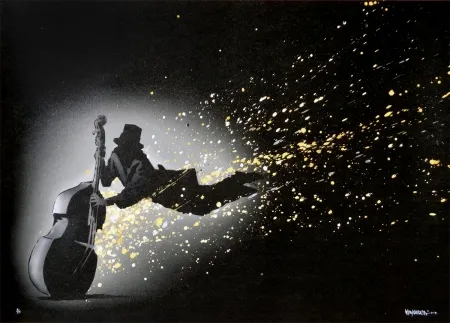 Lithographie Random - Blowing in the wind (black hand finished)