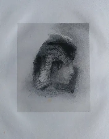 Lithographie Redon - Mes baisers...