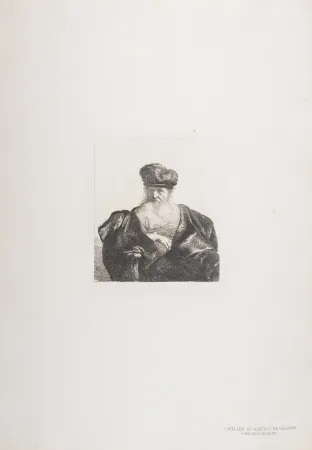 Heliogravüre Rembrandt - Vieillard au manteau de velours