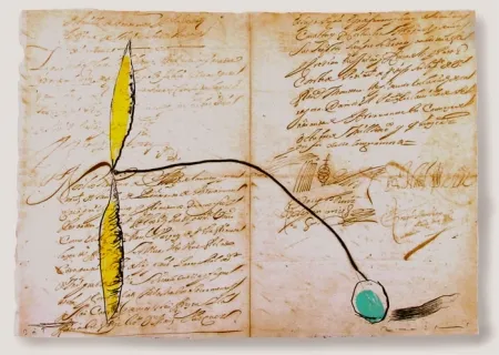 Radierung Und Aquatinta Riera I Arago - Airplane with Yellow Propeller