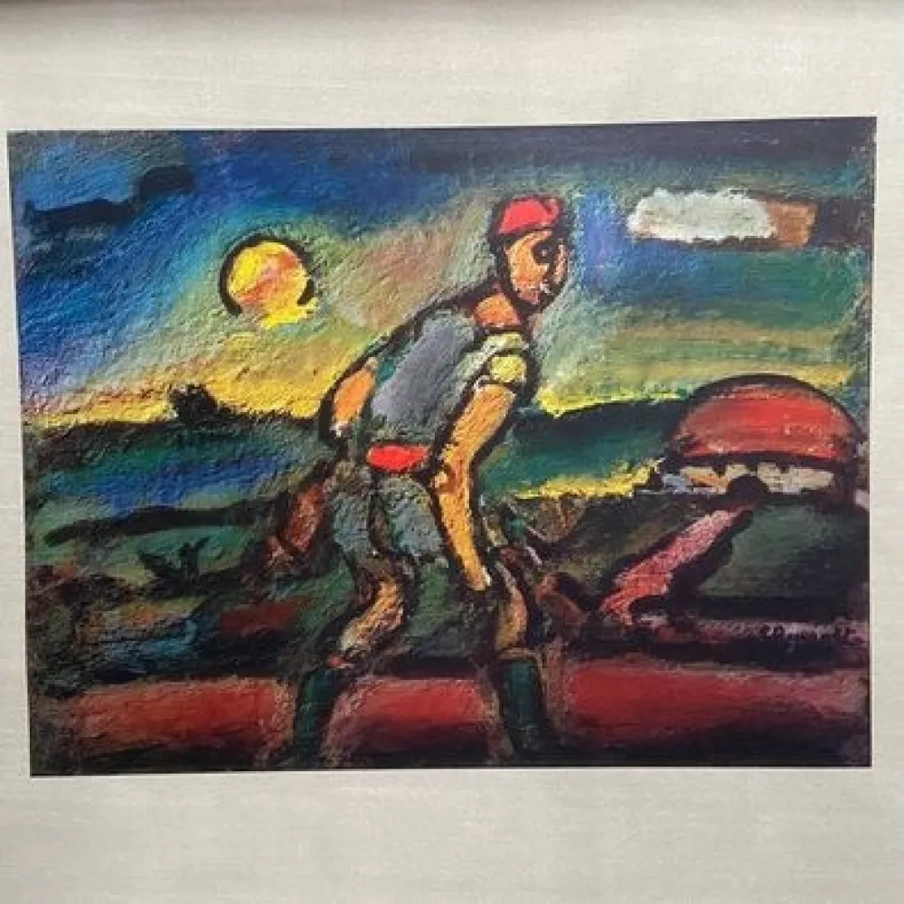 Heliogravüre Rouault - Le fugitif