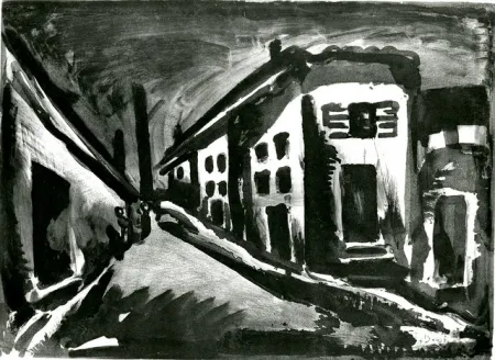 Aquatinta Rouault - Rue des Solitaires