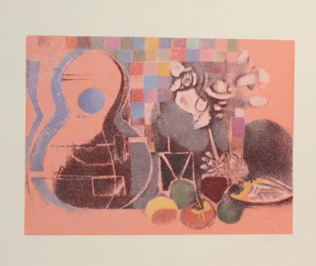 Lithographie Saetti - NATURA MORTA